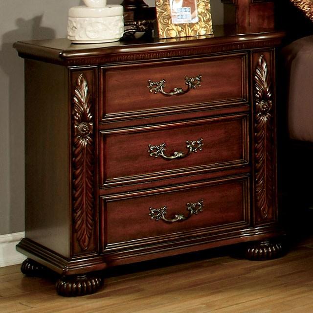ARTHUR Brown Cherry Night Stand - Furniture Center (NY)