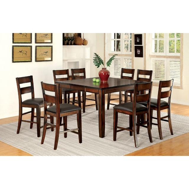 DICKINSON II Dark Cherry Counter Ht. Table w/ 18" Leaf - Furniture Center (NY)
