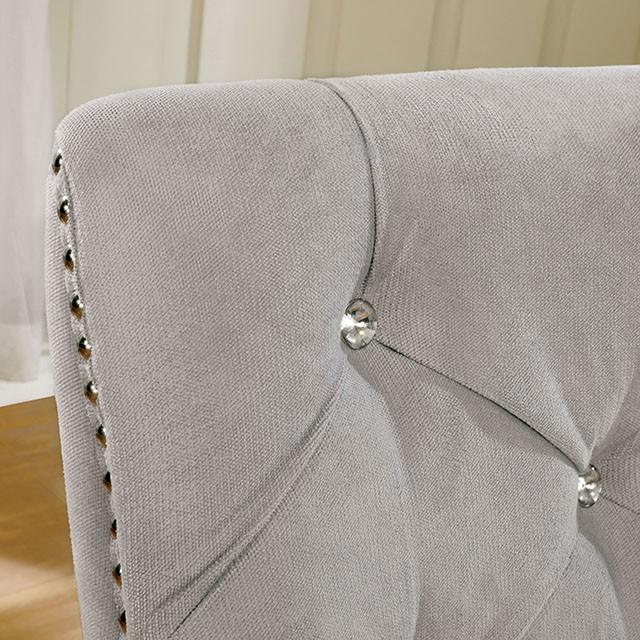 DIOCLES Silver/Light Gray Side Chair (2/CTN) - Furniture Center (NY)