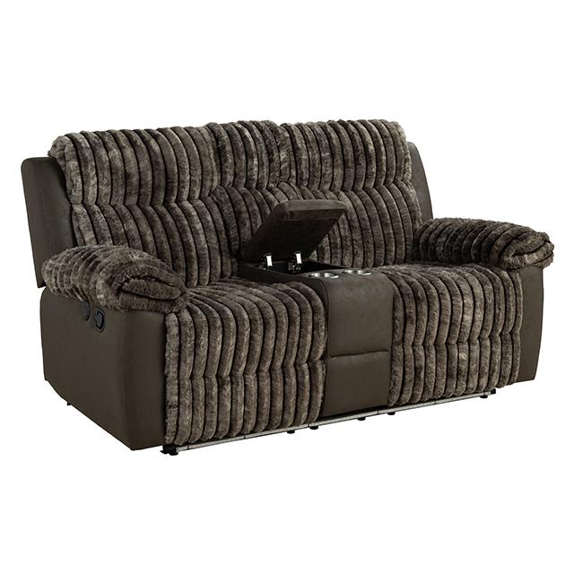 Dionysus Manual Reclining Loveseat Brown - Furniture Center (NY)