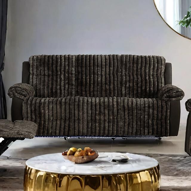 Dionysus Manual Reclining Sofa Brown - Furniture Center (NY)