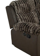 Dionysus Manual Reclining Sofa Brown - Furniture Center (NY)