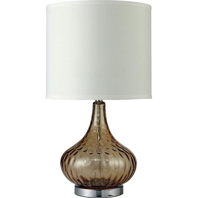 Donna Amber 15"H Glass Amber Table Lamp - Furniture Center (NY)