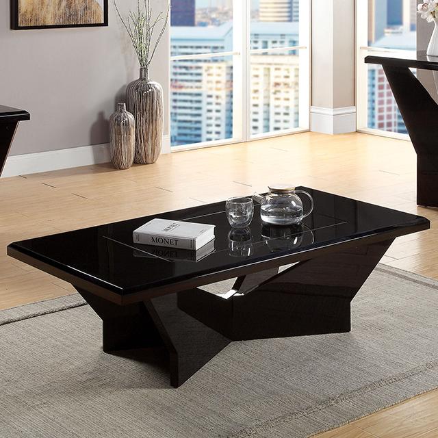DUBENDORF Coffee Table, Black - Furniture Center (NY)