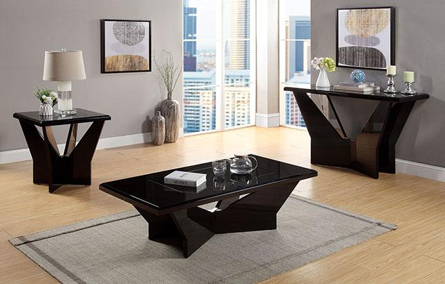 DUBENDORF End Table, Black - Furniture Center (NY)