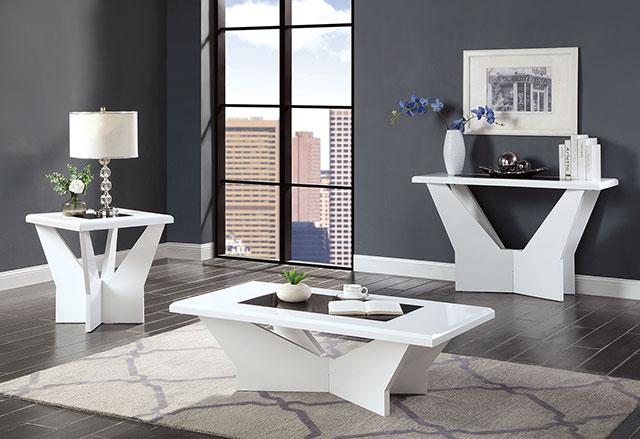 DUBENDORF Coffee Table, White - Furniture Center (NY)