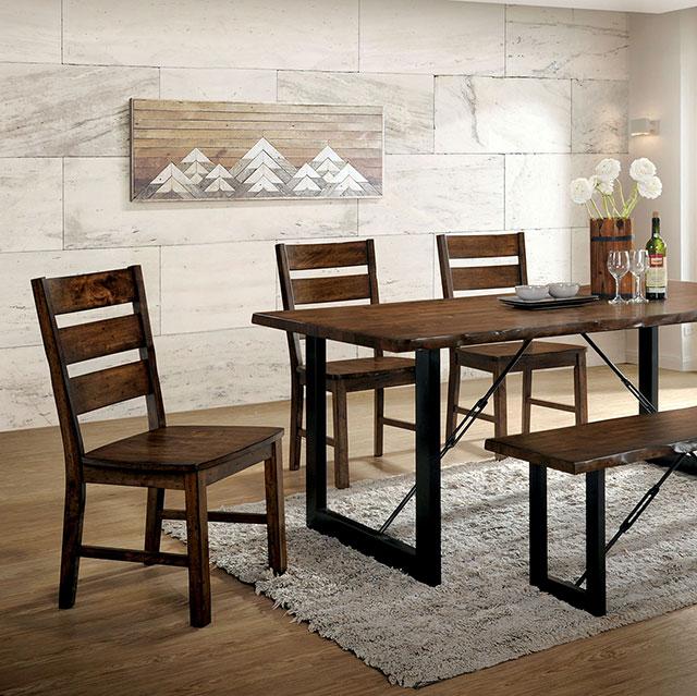 Dulce Walnut/Black Dining Table - Furniture Center (NY)