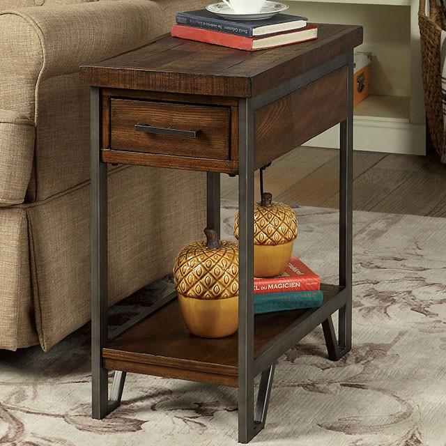 Dundalk Dark Oak Side Table - Furniture Center (NY)