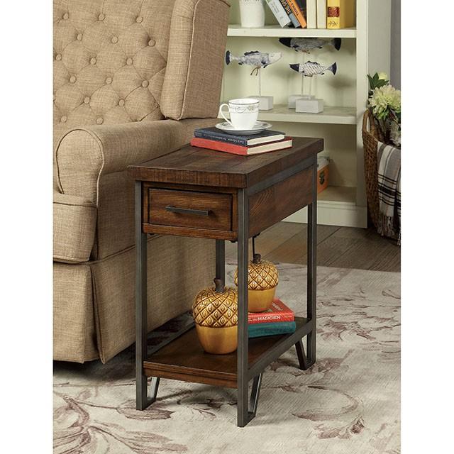Dundalk Dark Oak Side Table - Furniture Center (NY)