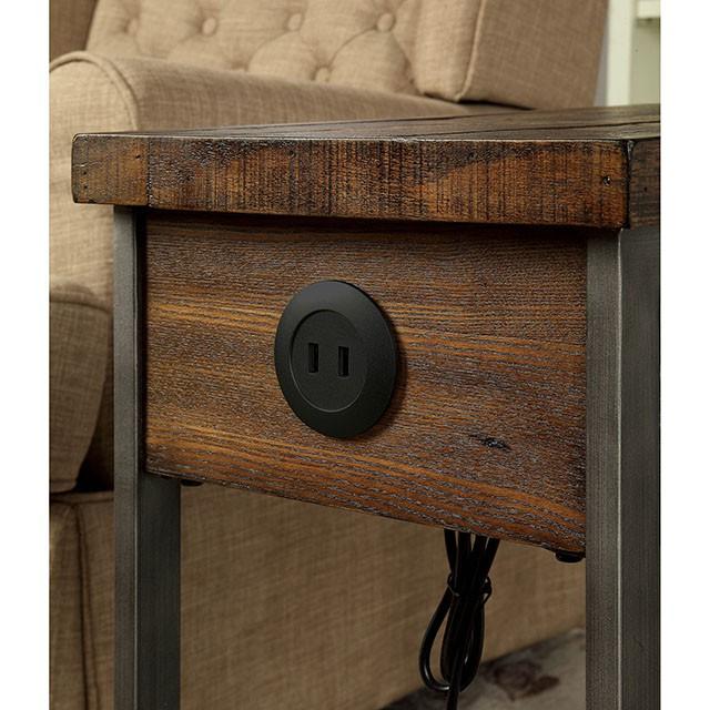Dundalk Dark Oak Side Table - Furniture Center (NY)