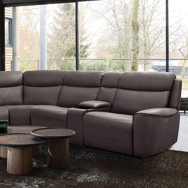 EDMONDUS Power Sectional, Dark Gray - Furniture Center (NY)