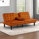 Eidsberg Futon Sofa Bed Orange, Grey, Brown, & Black - Furniture Center (NY)