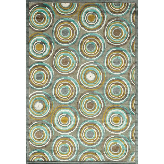 Atlas Rug Gray/ Aqua - Furniture Center (NY)