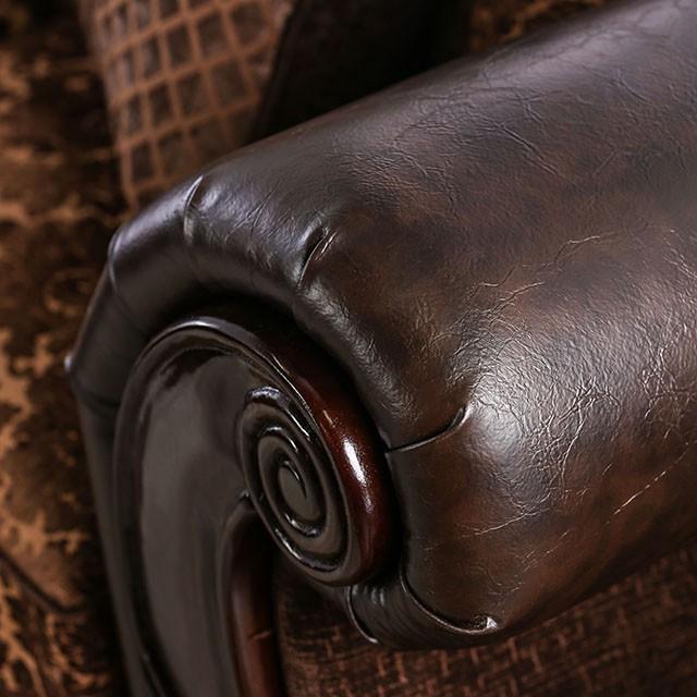 ELPIS Brown/Espresso Sofa - Furniture Center (NY)