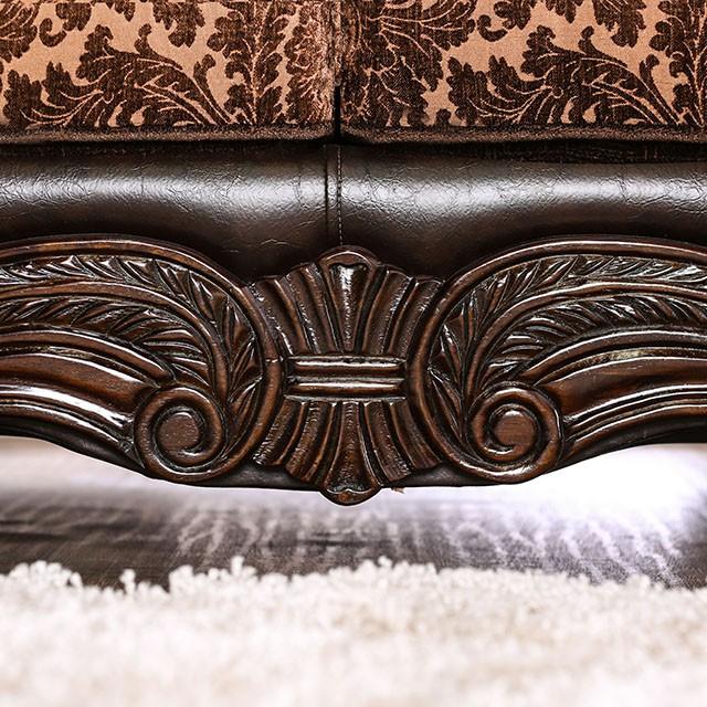 ELPIS Brown/Espresso Sofa - Furniture Center (NY)