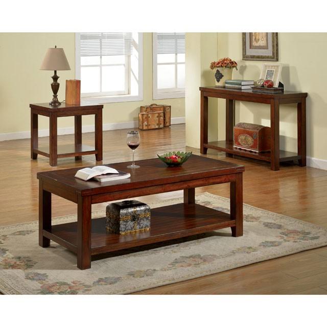 ESTELL Dark Cherry End Table, Cherry - Furniture Center (NY)