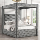 Etherea Bed Gray & Black - Furniture Center (NY)