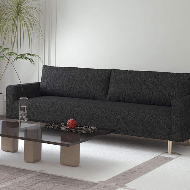 ELVERUM Sofa, Black - Furniture Center (NY)