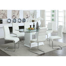 Eva White/Clear Dining Table - Furniture Center (NY)