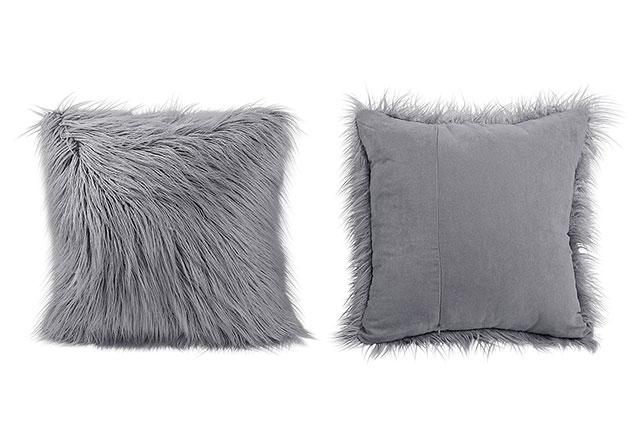 EVADNE Loveseat w/ Pillows, Black - Furniture Center (NY)