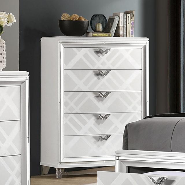 EMMELINE Chest, White - Furniture Center (NY)