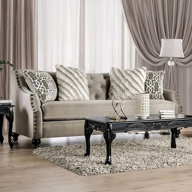 Ezrin Light Brown Sofa - Furniture Center (NY)