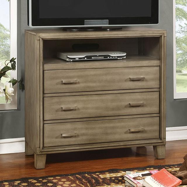 ENRICO I Gray Media Chest - Furniture Center (NY)