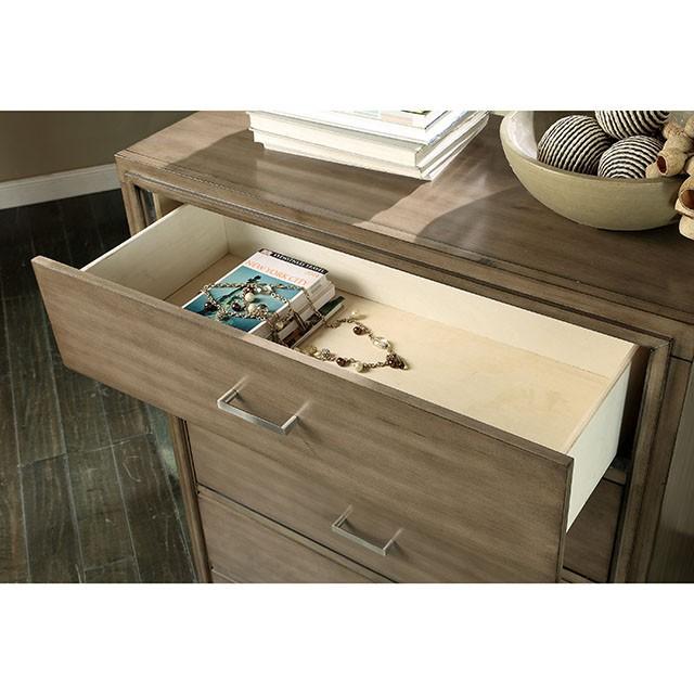 ENRICO I Gray Media Chest - Furniture Center (NY)
