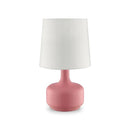 Farah Pink 17"H Matte Pink Table Lamp