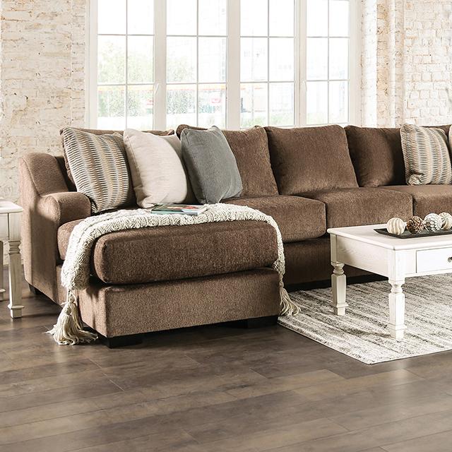 FARRINGDON Sectional, Brown - Furniture Center (NY)