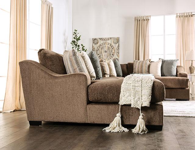 FARRINGDON Sectional, Brown - Furniture Center (NY)