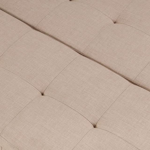 FAZIO Storage Ottoman, Beige - Furniture Center (NY)