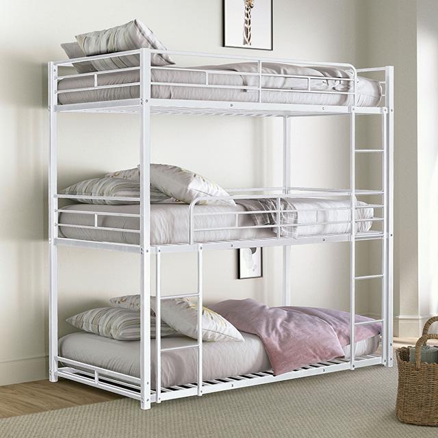 Felgu Triple Twin Metal Bunkbed - Furniture Center (NY)