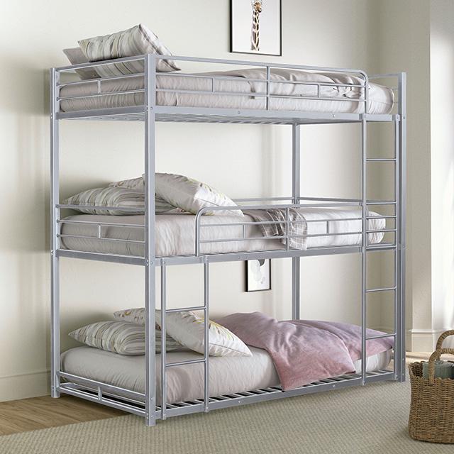 Felgu Triple Twin Metal Bunkbed - Furniture Center (NY)