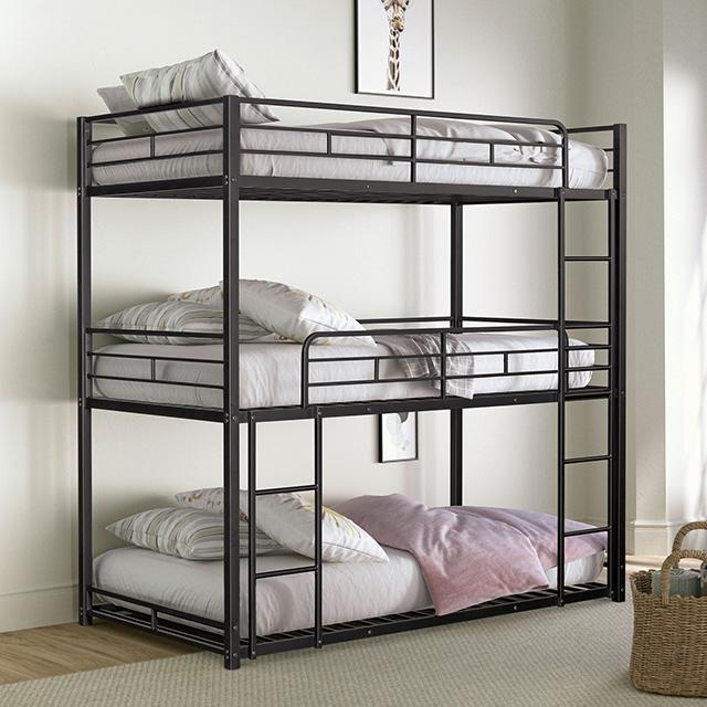 Felgu Triple Twin Metal Bunkbed - Furniture Center (NY)