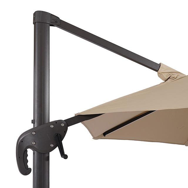 Fera 10 Ft Round Umbrella w/ LED Bulb + 37" Large Base - Furniture Center (NY)