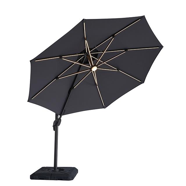 Nuti 10 Ft Round Umbrella w/ LED Light + 37" Large Base - Furniture Center (NY)