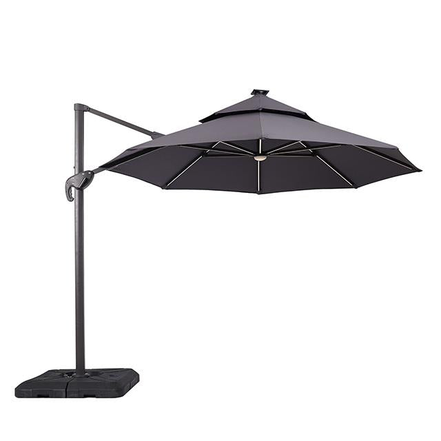 Nuti 10 Ft Round Umbrella w/ LED Light + 37" Large Base - Furniture Center (NY)