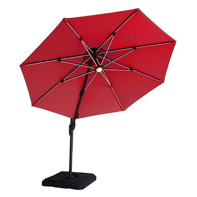 Xico 8 Ft Square Umbrella w/ Double Top w/ LED Light + 37" Large Base - Furniture Center (NY)