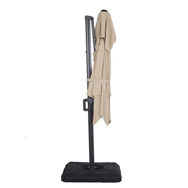 Fida 8 Ft Square Umbrella w/ Double Top + 37" Large Base - Furniture Center (NY)