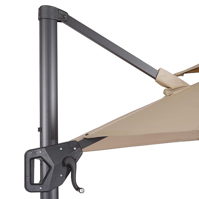 Fida 8 Ft Square Umbrella w/ Double Top + 37" Large Base - Furniture Center (NY)