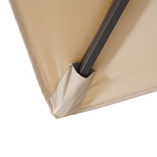 Fida 8 Ft Square Umbrella w/ Double Top + 37" Large Base - Furniture Center (NY)