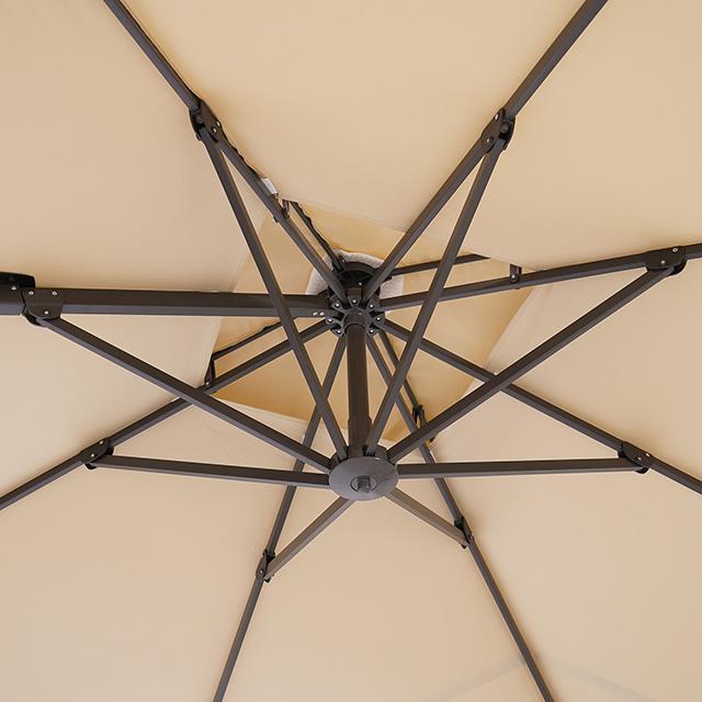Fida 8 Ft Square Umbrella w/ Double Top + 37" Large Base - Furniture Center (NY)