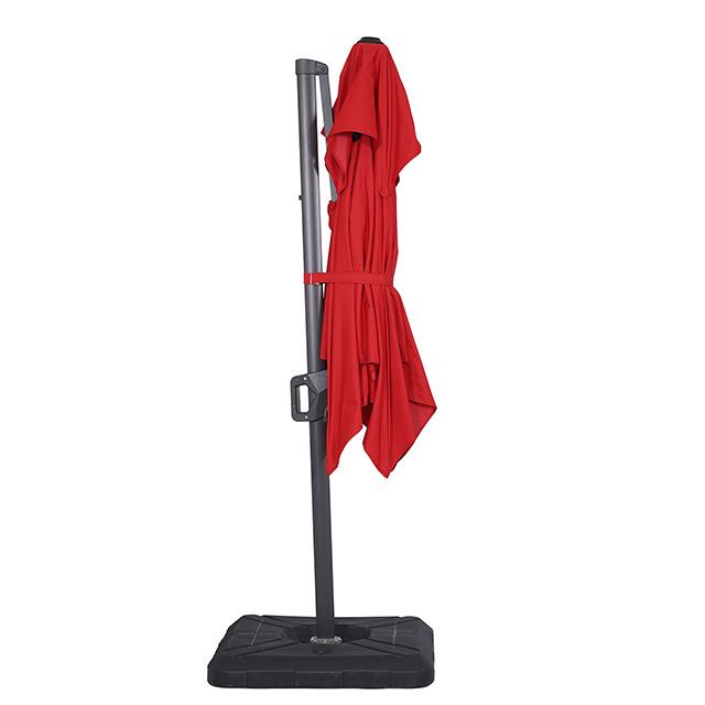 Fida 8 Ft Square Umbrella w/ Double Top + 37" Large Base - Furniture Center (NY)