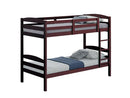 Finsbury Twin Twin Bunk Bed Espresso, Grey & White - Furniture Center (NY)