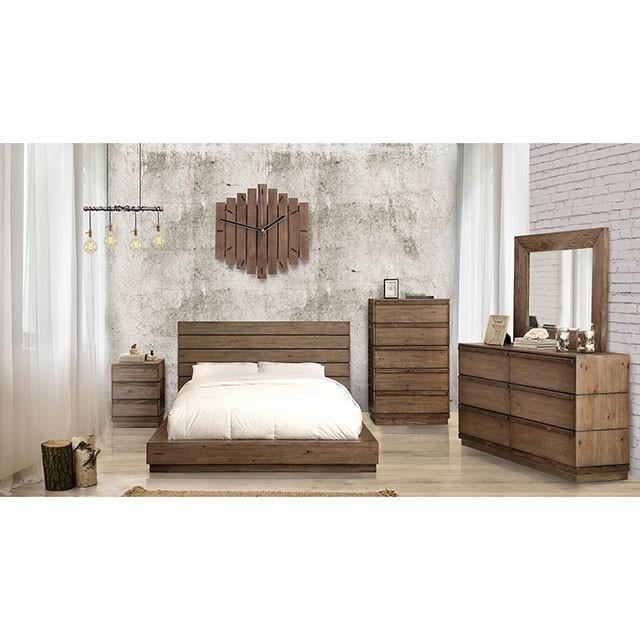COIMBRA Rustic Natural Tone Mirror - Furniture Center (NY)