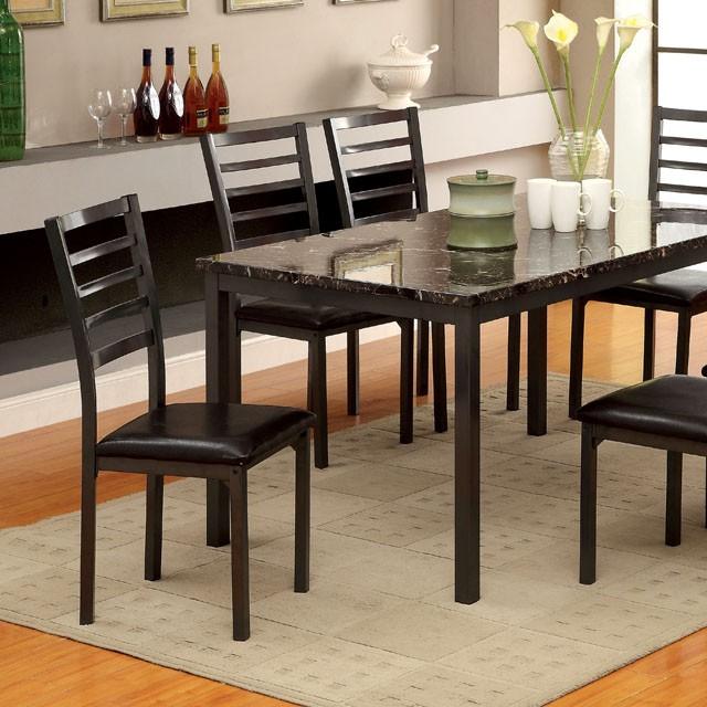 COLMAN Black 60" Dining Table - Furniture Center (NY)
