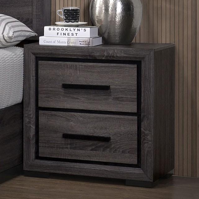 Conwy Gray Night Stand - Furniture Center (NY)