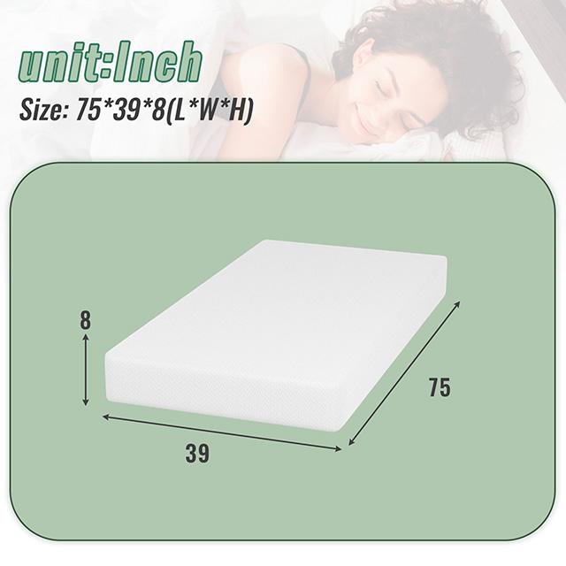 Coreopsis 8" Twin Memory Foam Wave Comfort - Furniture Center (NY)