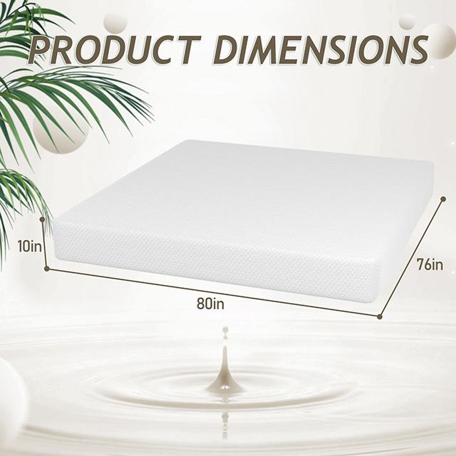Forsythia 10" E.King Green Tea Gel Memory Foam - Furniture Center (NY)